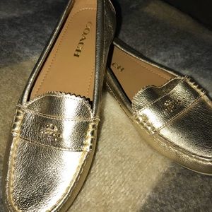 Gold COACH Odette Loafer - Perfect for fall!